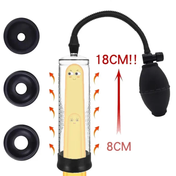Effective Penis Pump Enlargement Vacuum Dick Extender Men Sex Toy Increase Length Enlarger Male Train Erotic Adult Sexy Product - Image 3